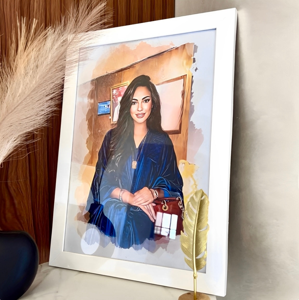 لوحة فنية بورتريه بالألوان